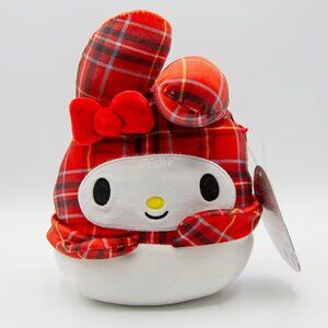 7" My Melody in Red Plaid Holiday Ed Squishmallows / Jazzwares / KellyToy / BNWT